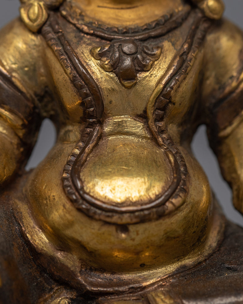 24k Gold Gilded Dzambhala Statue | Radiate Prosperity and Positive Energies