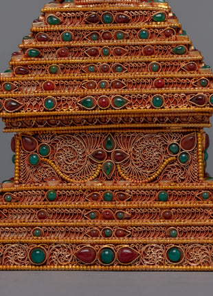 24K Gold Plated Buddhist Stupa | Himalayan Art