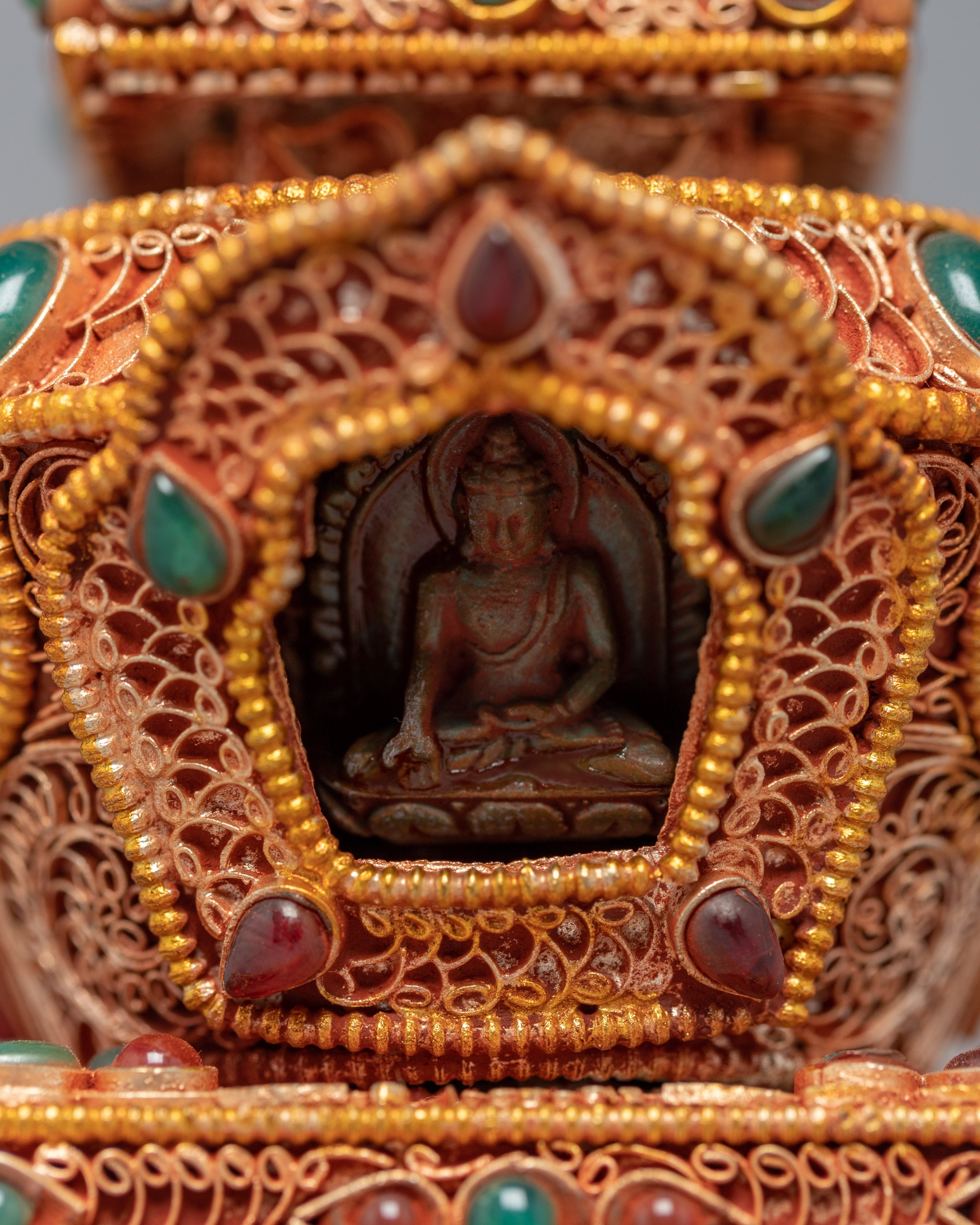 24K Gold Plated Buddhist Stupa | Himalayan Art