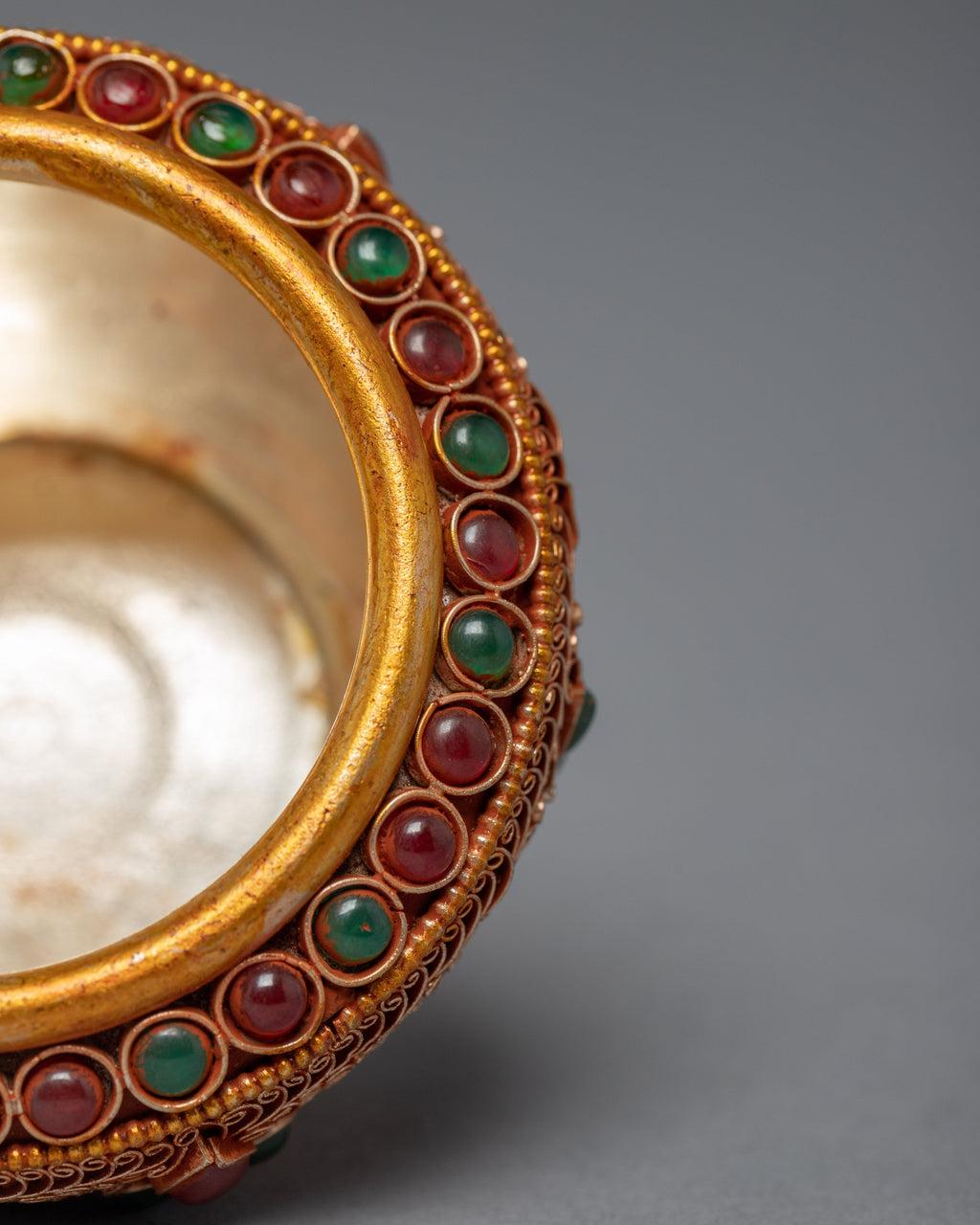 Filigree Inlay Crock Pot | Traditional Artifact | Ritual Objects