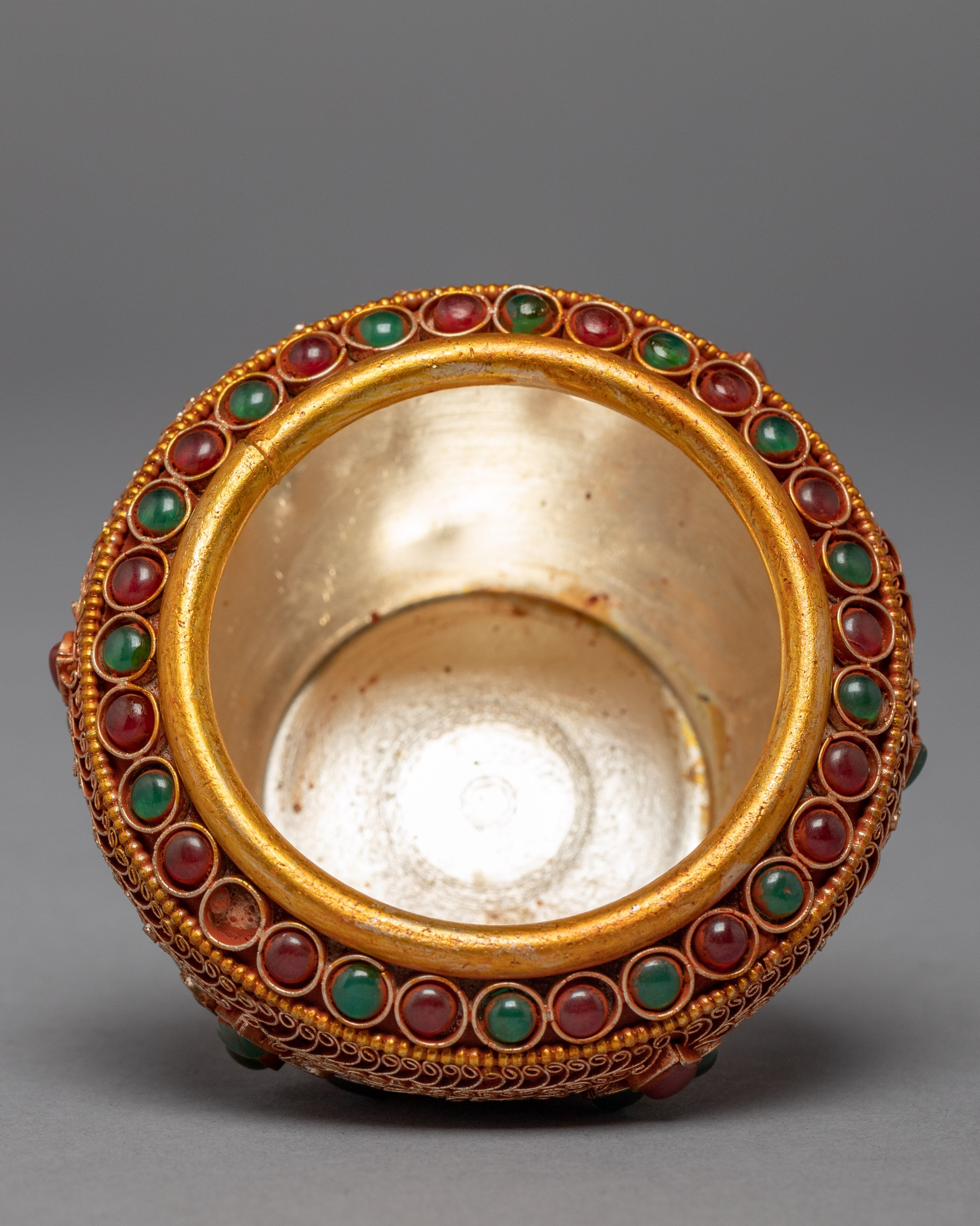 Filigree Inlay Crock Pot | Traditional Artifact | Ritual Objects