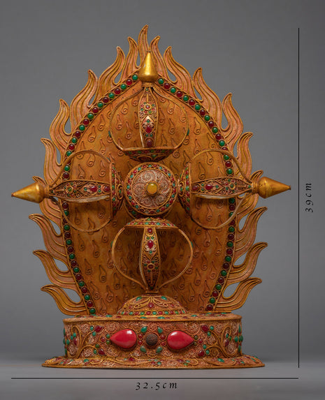 Stand vajra Filigree Inlay | Handmade Thunderbolt from Nepal