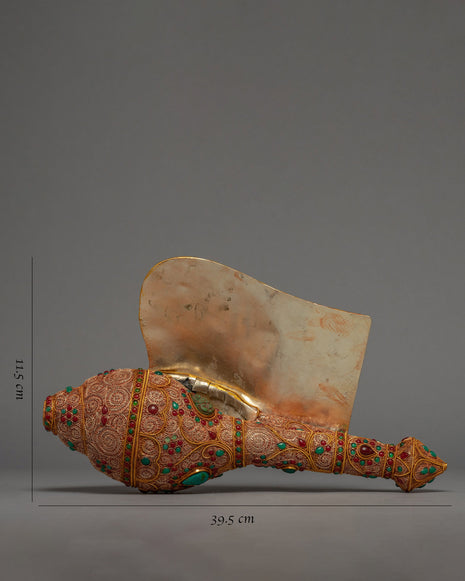 Buddhist Conche Shell | 24k Gold Plated
