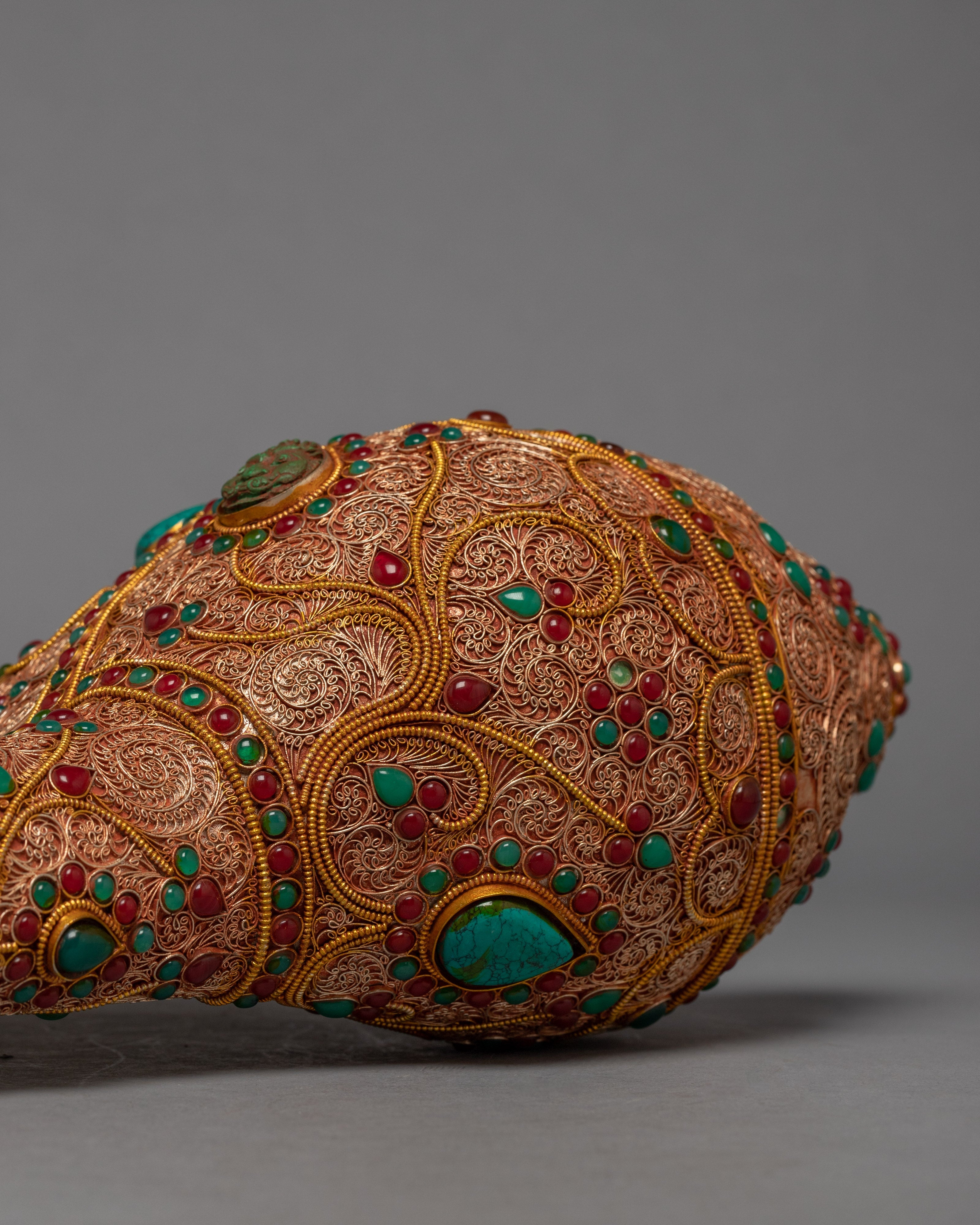 Buddhist Conche Shell | 24k Gold Plated