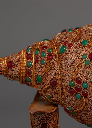 Conch Shell Symbolism in Buddhism | 24K Gold Plated