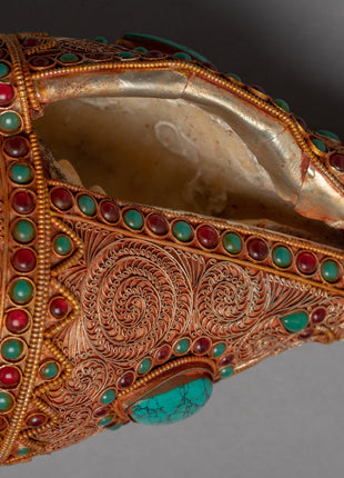 Conch Shell Symbolism in Buddhism | 24K Gold Plated