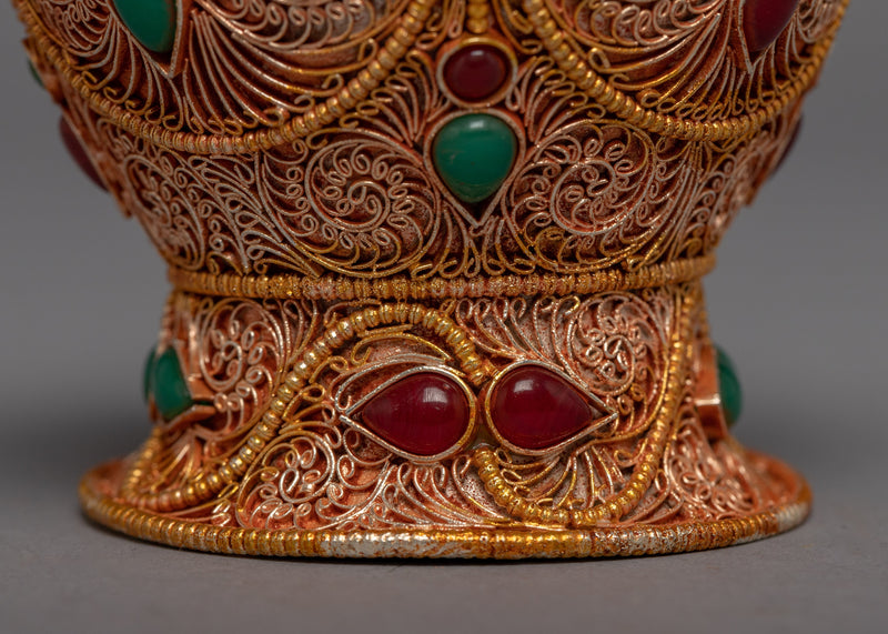 24K Gold Plated Pot | Buddhist Art