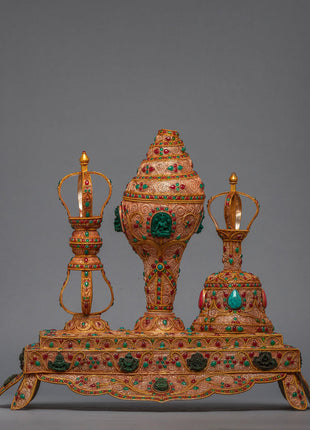 Standing Vajra, Bell And Conch | Traditional Artifacts | Home Decors