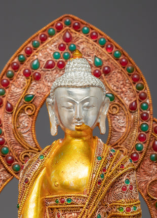 24K Gold Plated Shakyamuni Buddha Statue | Himalayan Art