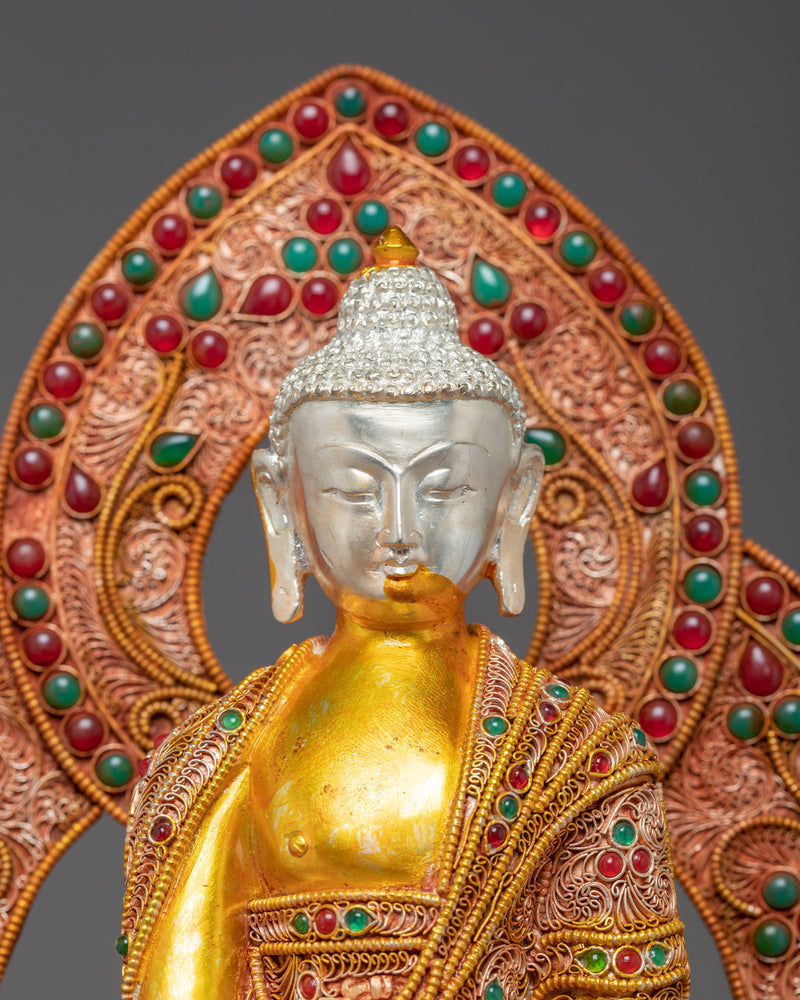 24K Gold Plated Shakyamuni Buddha Statue | Himalayan Art
