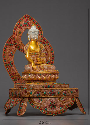 24K Gold Plated Shakyamuni Buddha Statue | Himalayan Art