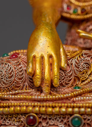 24K Gold Plated Shakyamuni Buddha Statue | Himalayan Art