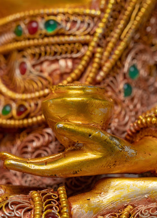 24K Gold Plated Shakyamuni Buddha Statue | Himalayan Art