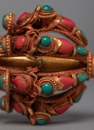 Buddhism Vajra | 24K Gold Plated Himlayan Artwork