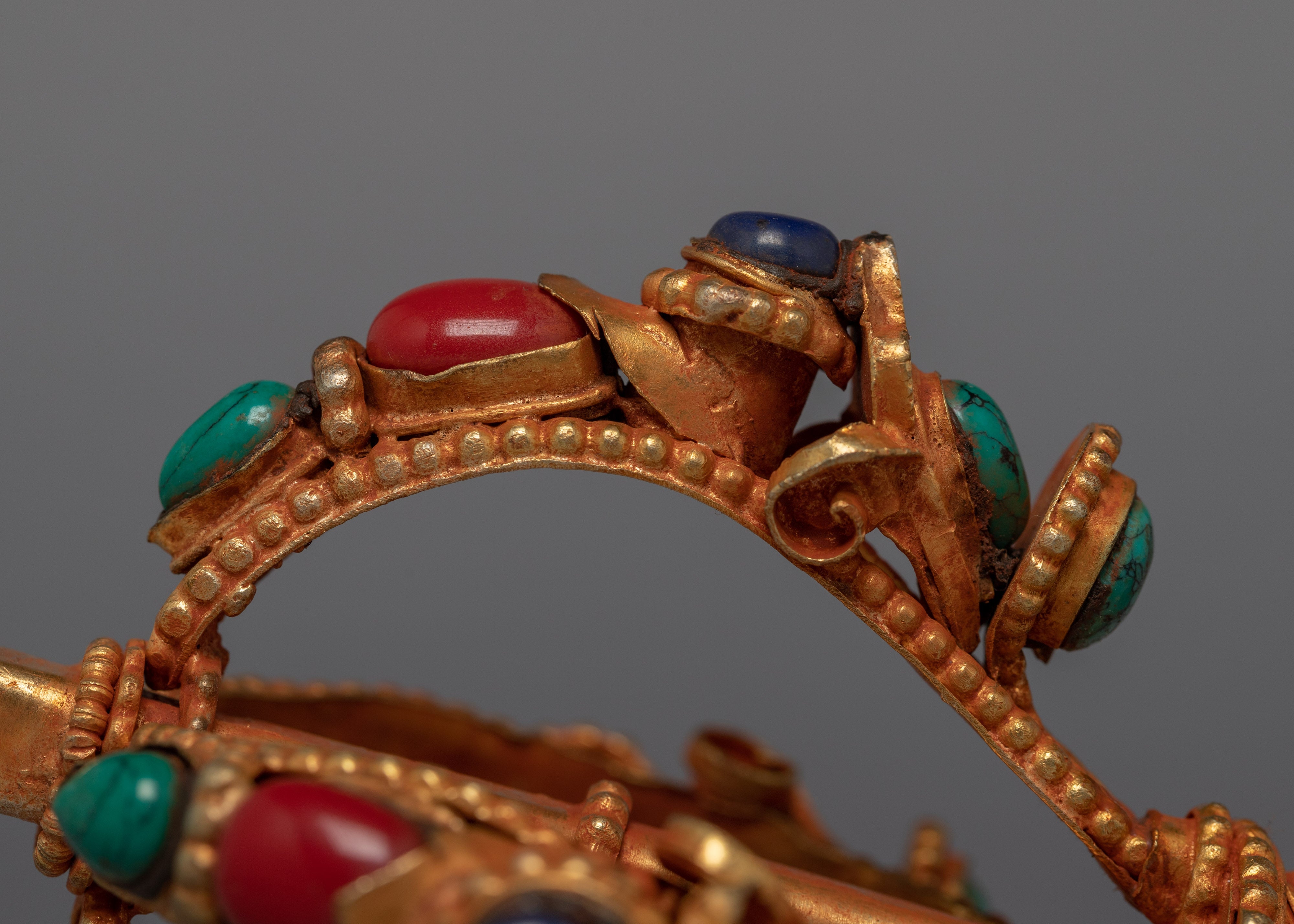 Ritual Flaying Knife | 24K Gold Plated Vajra with Kartika Knife | Ritual Objects