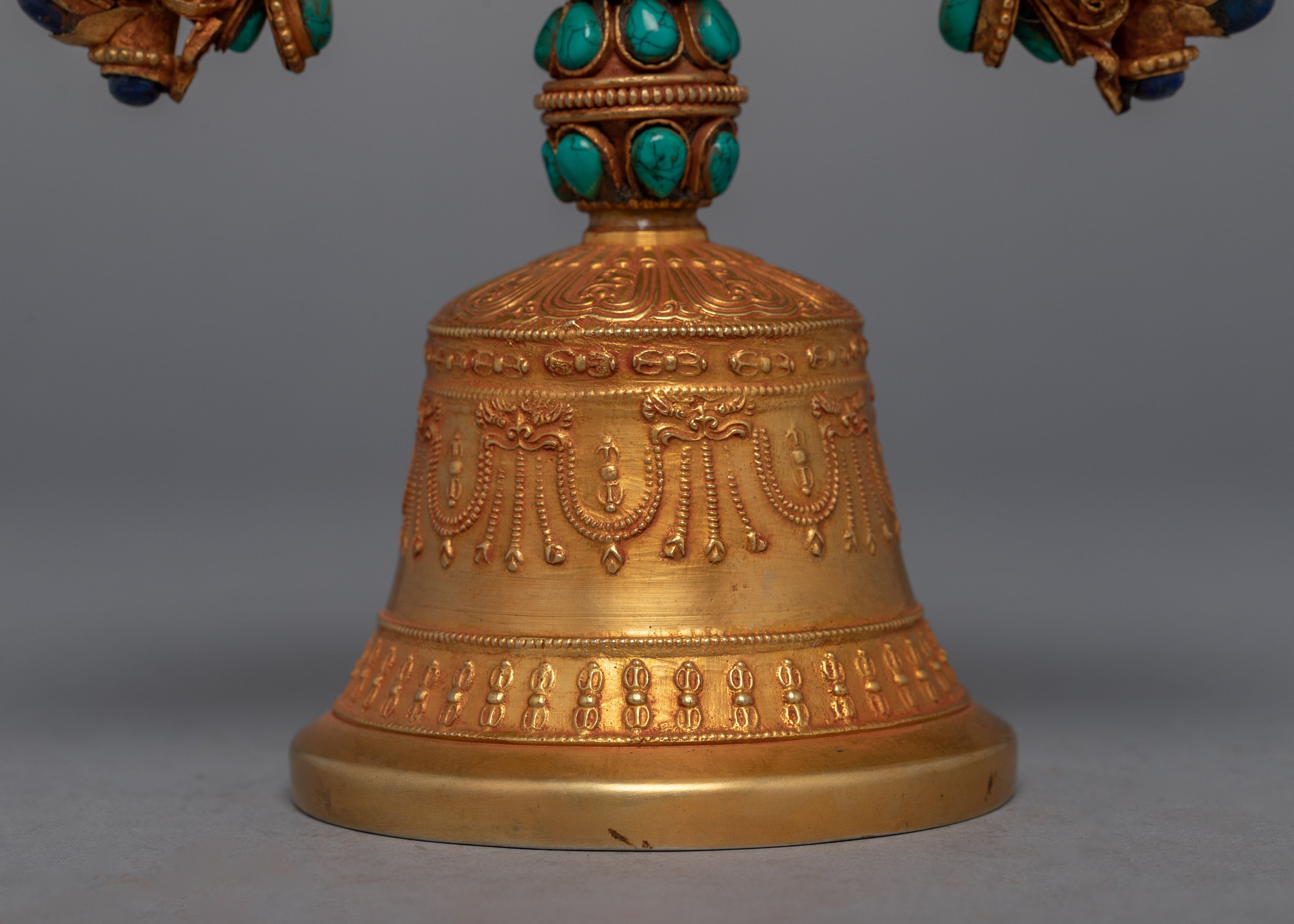 Tibetan Meditation Bell With Vajra Handle | Himalayan Art Work