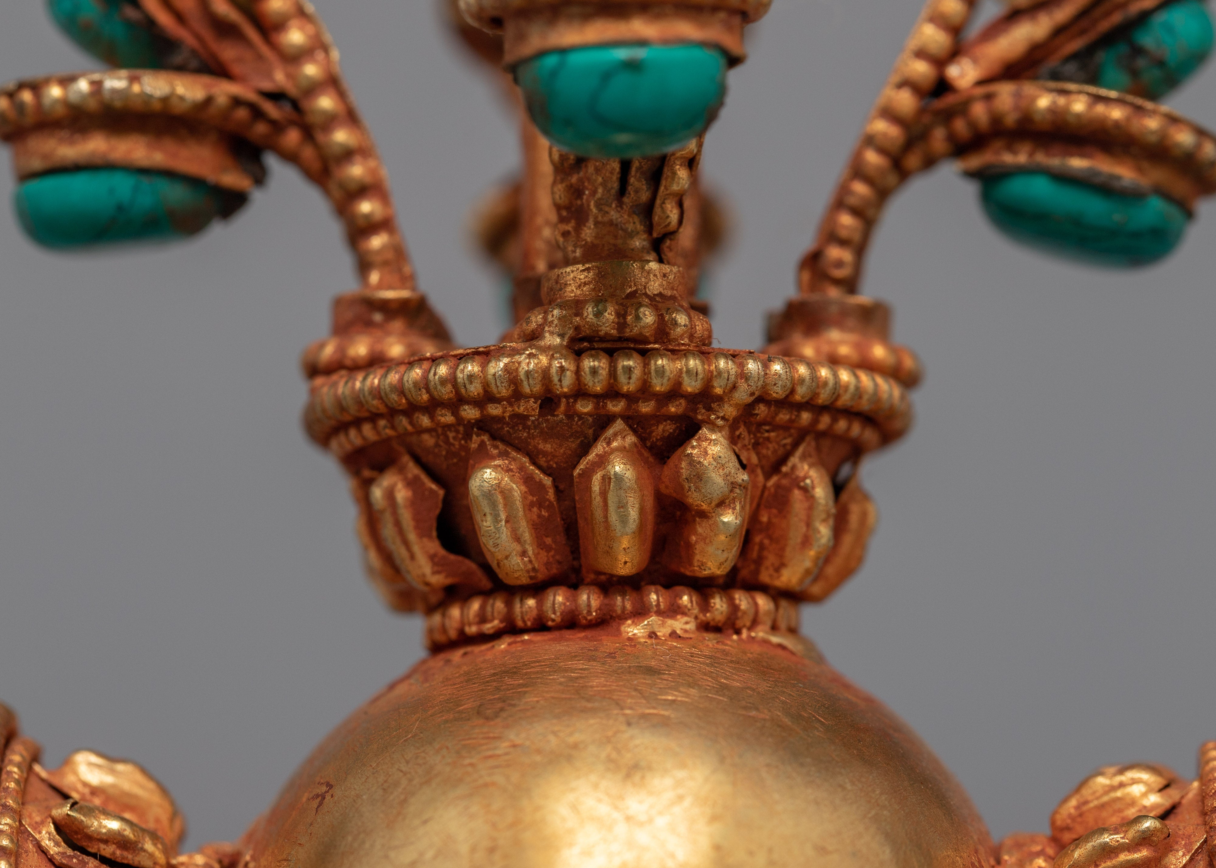 Tibetan Meditation Bell With Vajra Handle | Himalayan Art Work