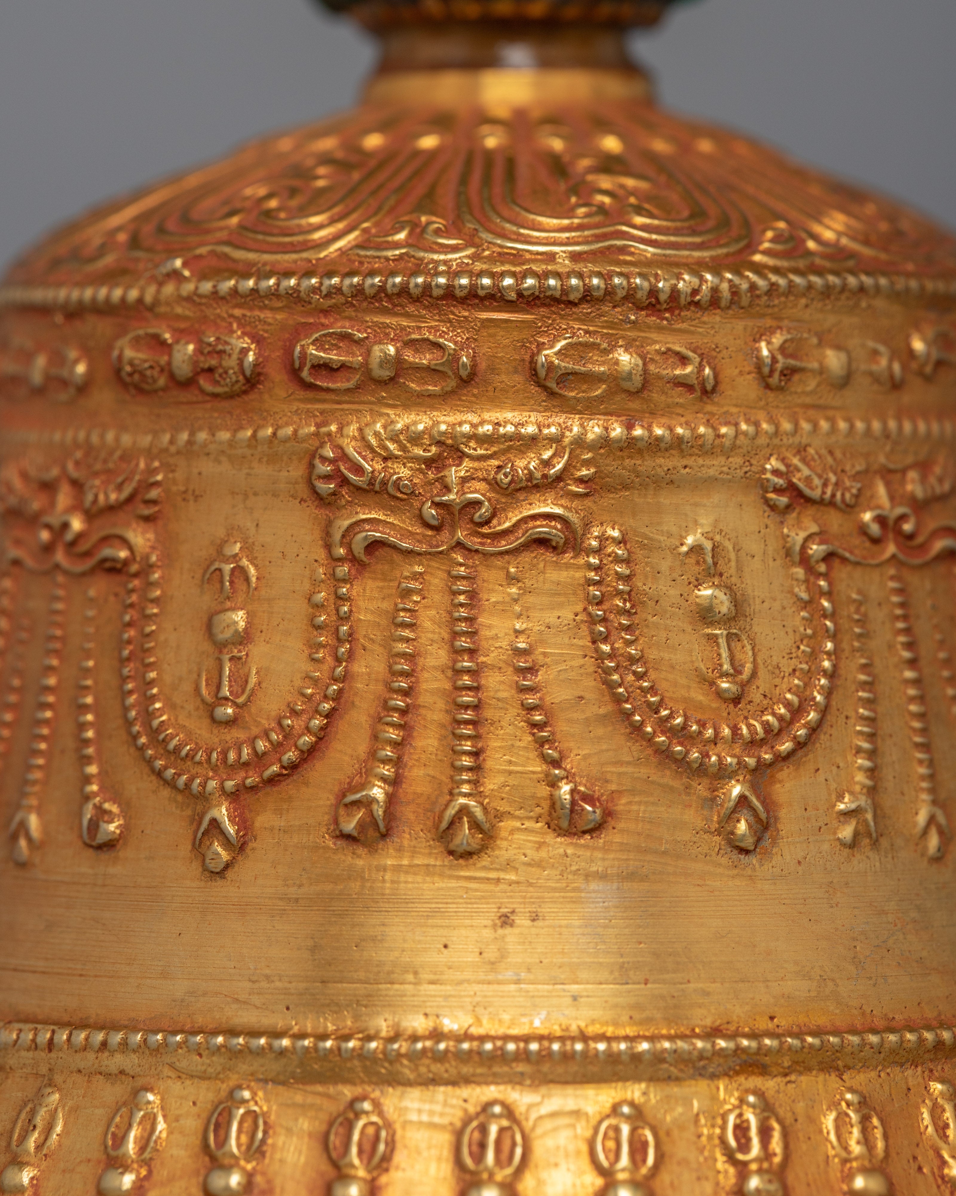 Tibetan Meditation Bell With Vajra Handle | Himalayan Art Work