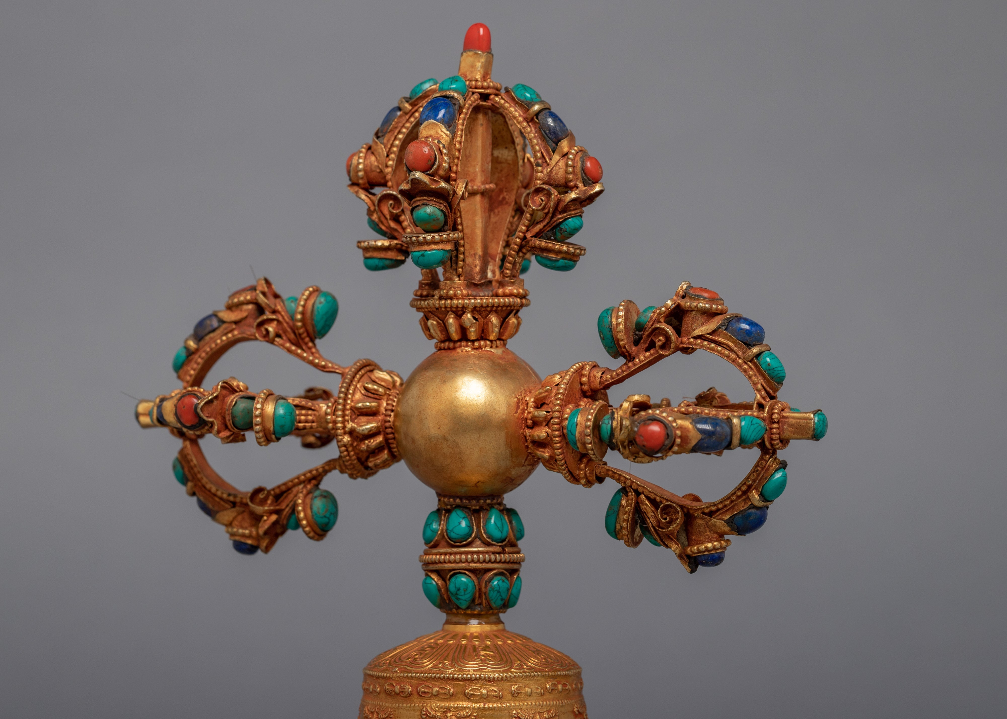 Tibetan Meditation Bell With Vajra Handle | Himalayan Art Work