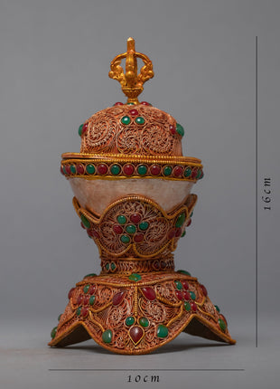 Tibetan Kapala | 24K Gold Plated
