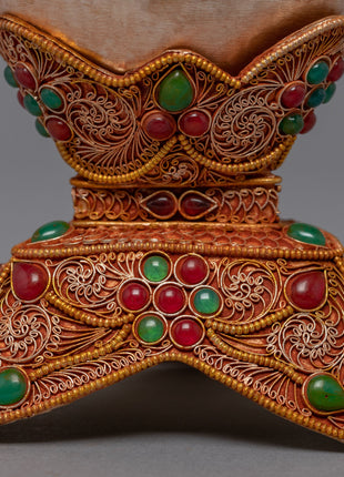Tibetan Kapala | 24K Gold Plated