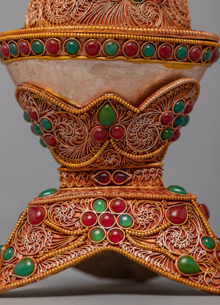 Tibetan Kapala | 24K Gold Plated
