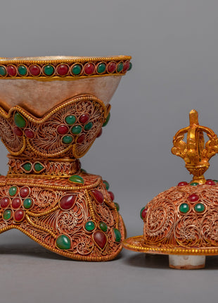 Tibetan Kapala | 24K Gold Plated