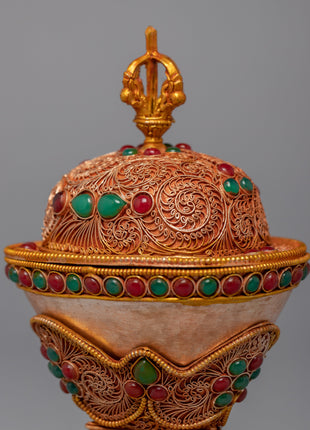 Tibetan Kapala | 24K Gold Plated