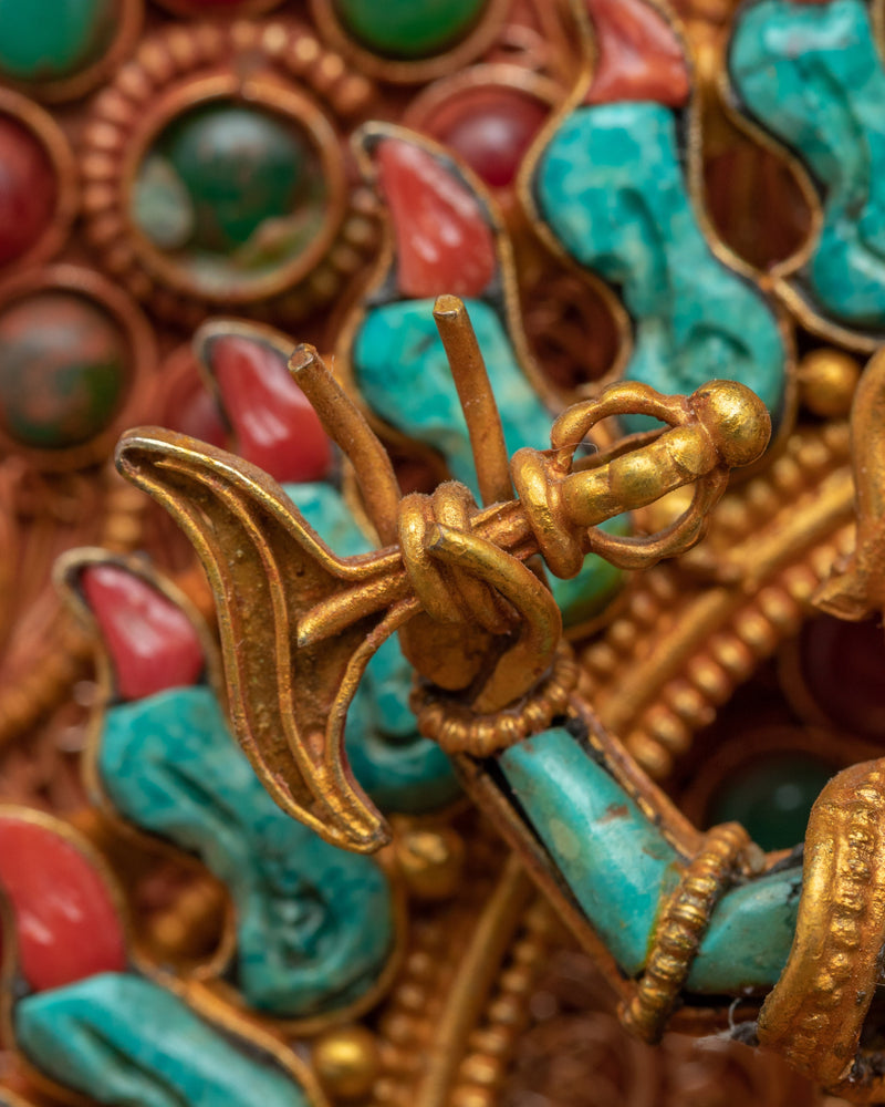 Dorje Phagmo Sculpture | Gold Plated Tibetan Art