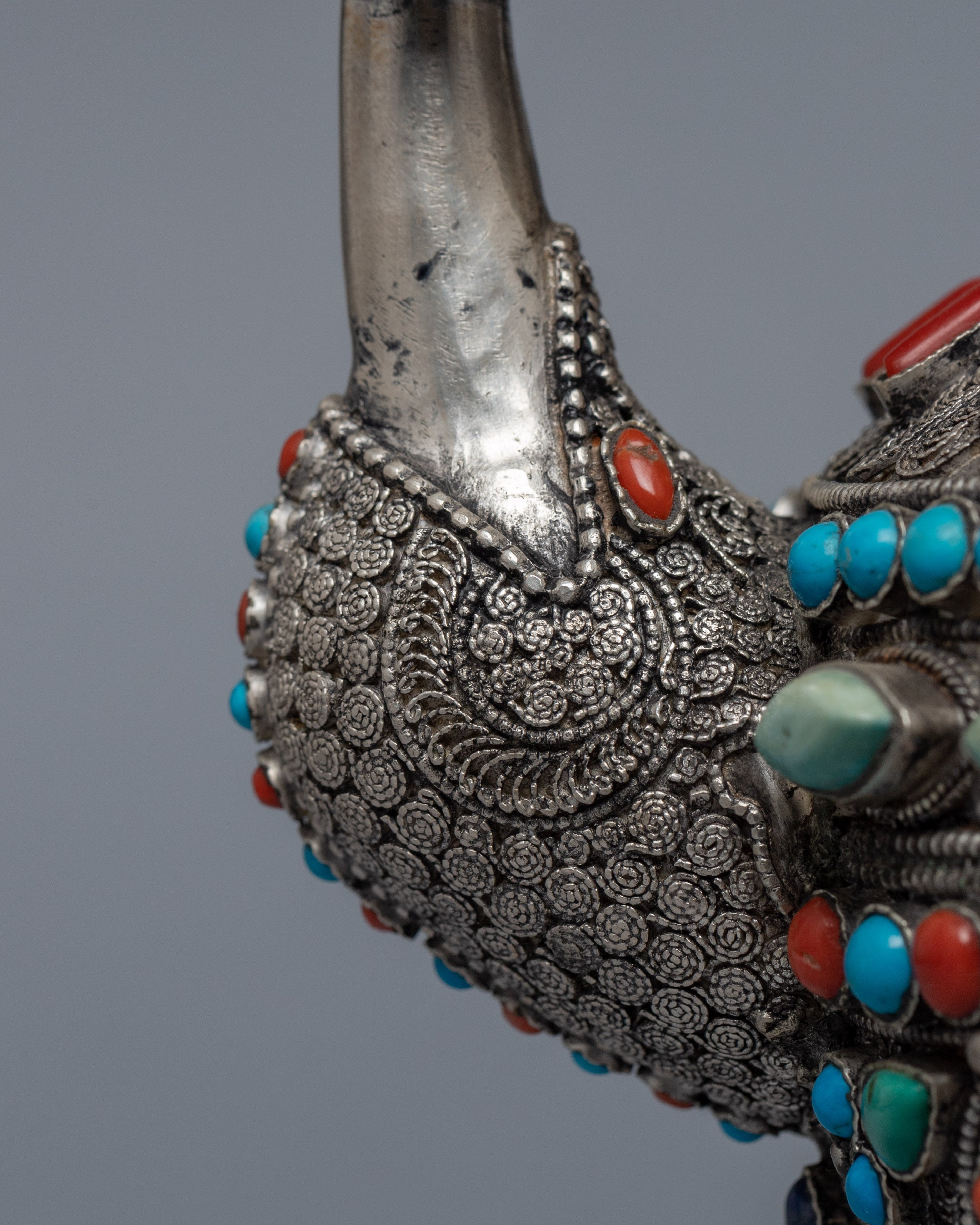 Big Tea Pot | Gemstones Embedded Buddhist Pot | Religious Home Decor