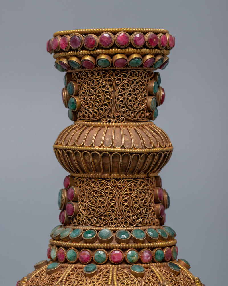 Decorative Flower Vase Set | 24K Gold Plated Vase