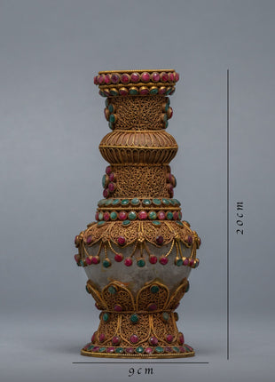 Decorative Flower Vase Set | 24K Gold Plated Vase