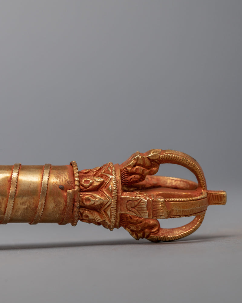 Tibetan Kartika Axe| 24K Gold Plated Ritual Object