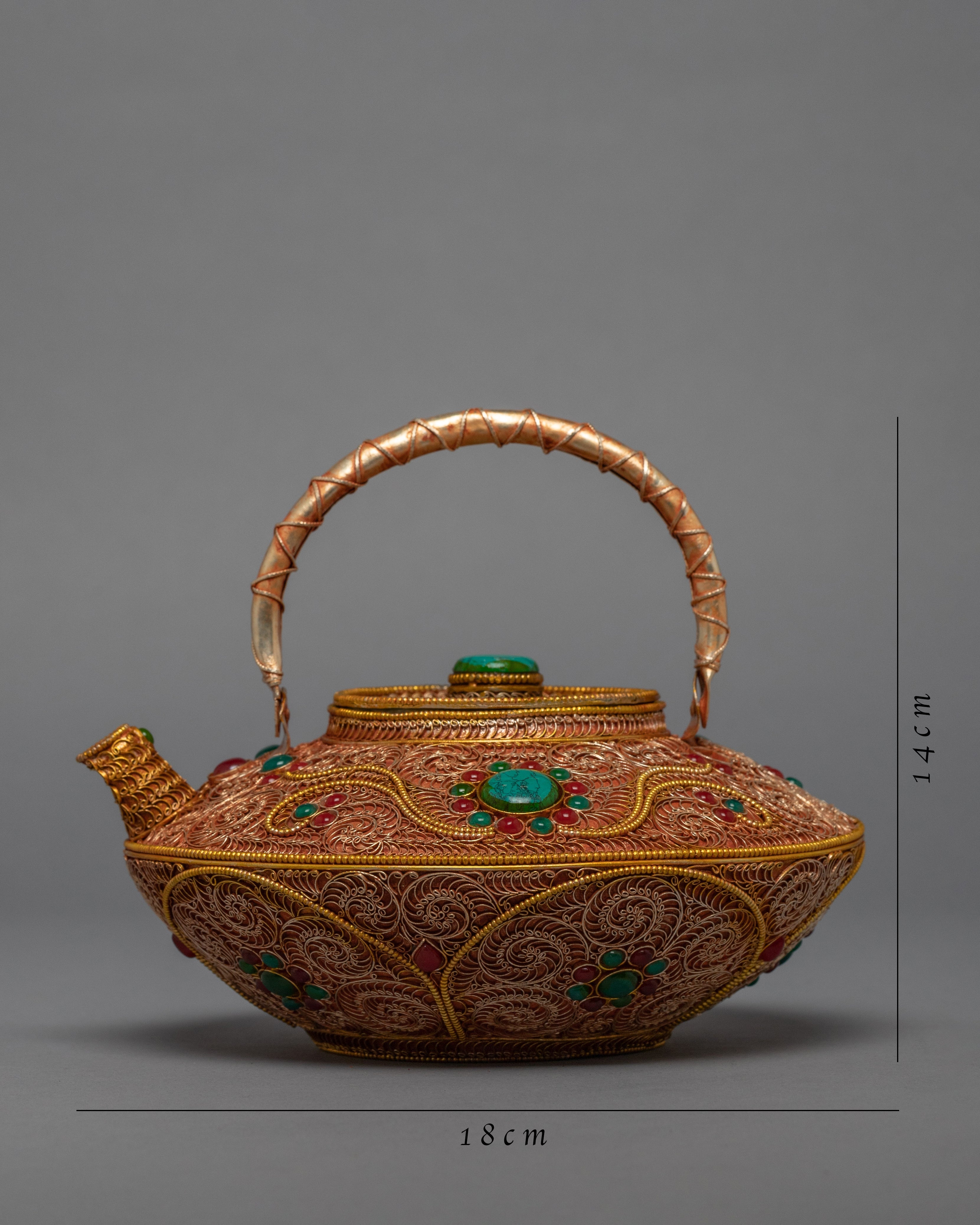 Small Tea Pot | 24k Gold plating