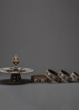 Copper Mandala Set | Silver Plated | Tibetan Treasures