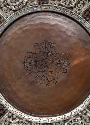Copper Mandala Set | Silver Plated | Tibetan Treasures