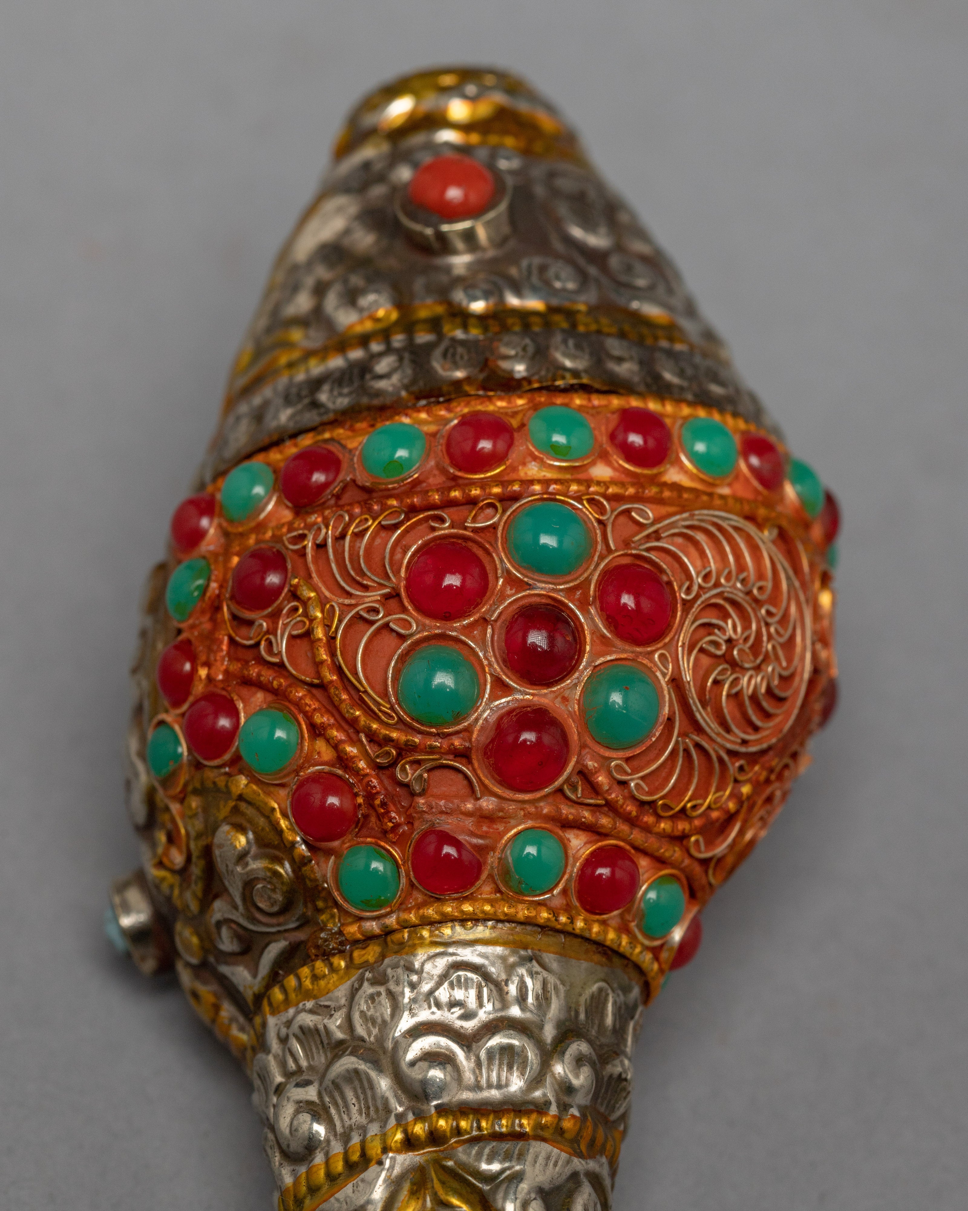 24k Gold Plating Sankha | Buddhist Ritual Item