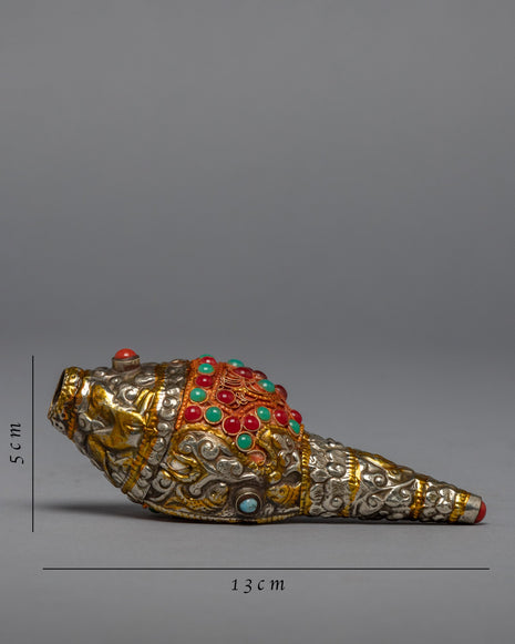24k Gold Plating Sankha | Buddhist Ritual Item