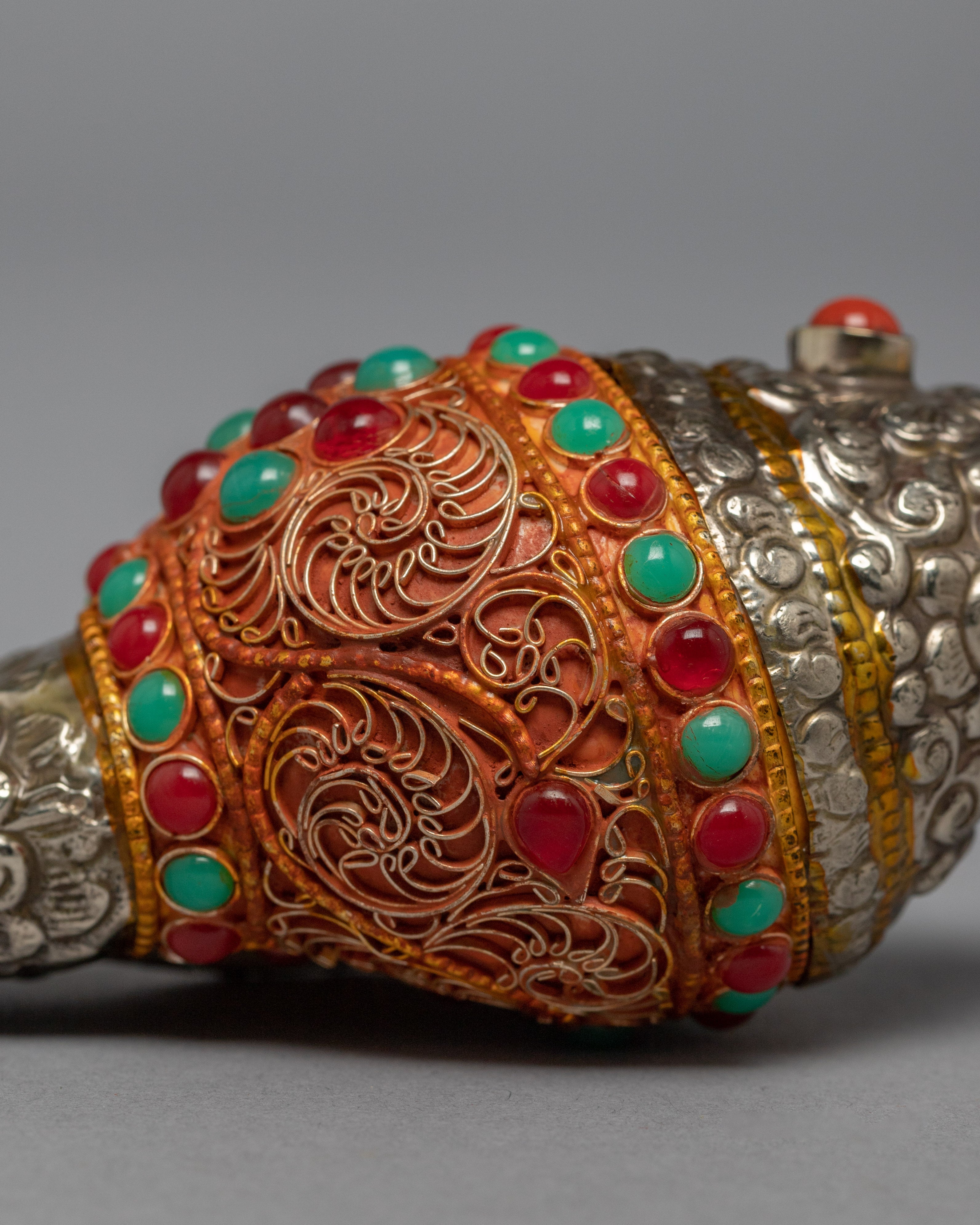 24k Gold Plating Sankha | Buddhist Ritual Item