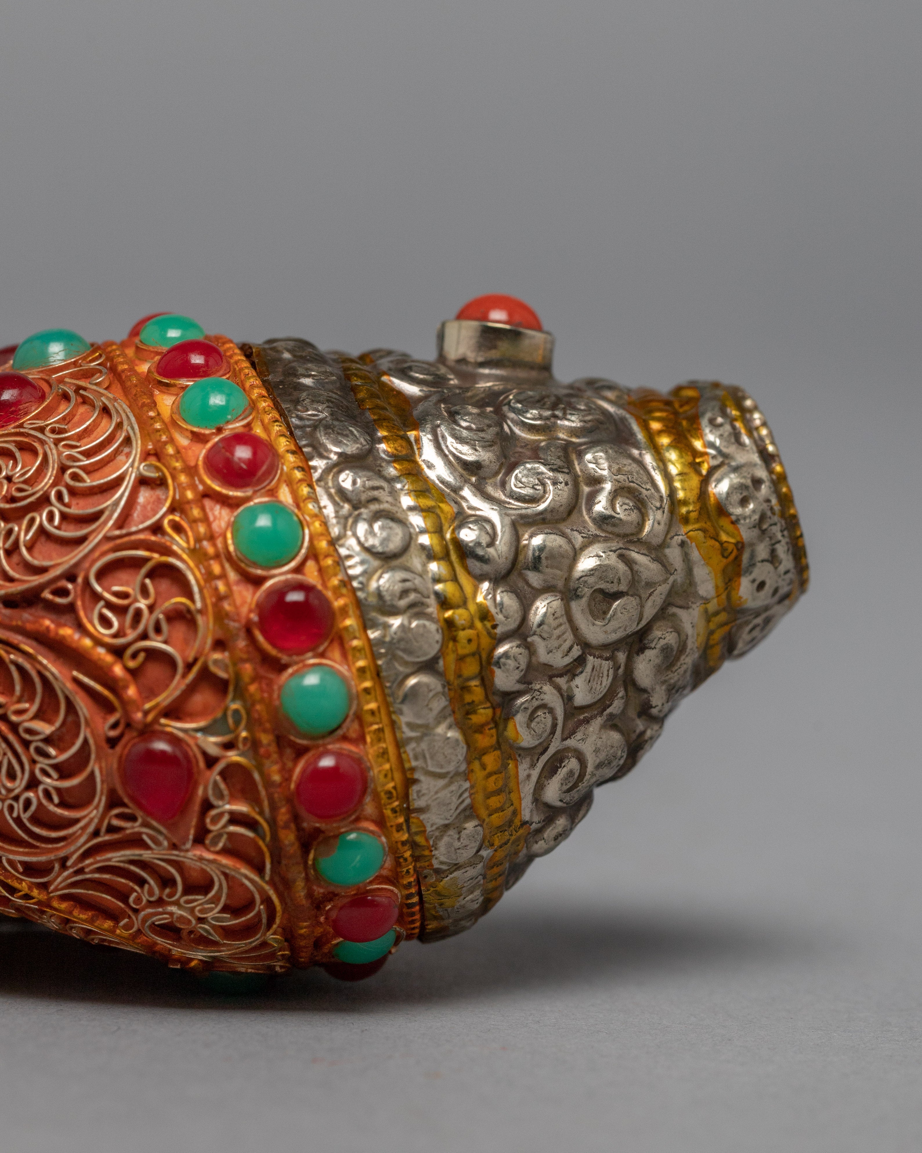24k Gold Plating Sankha | Buddhist Ritual Item