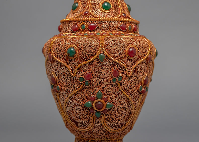 Buddhist Flower Vase | 24k Gold Plating Vase