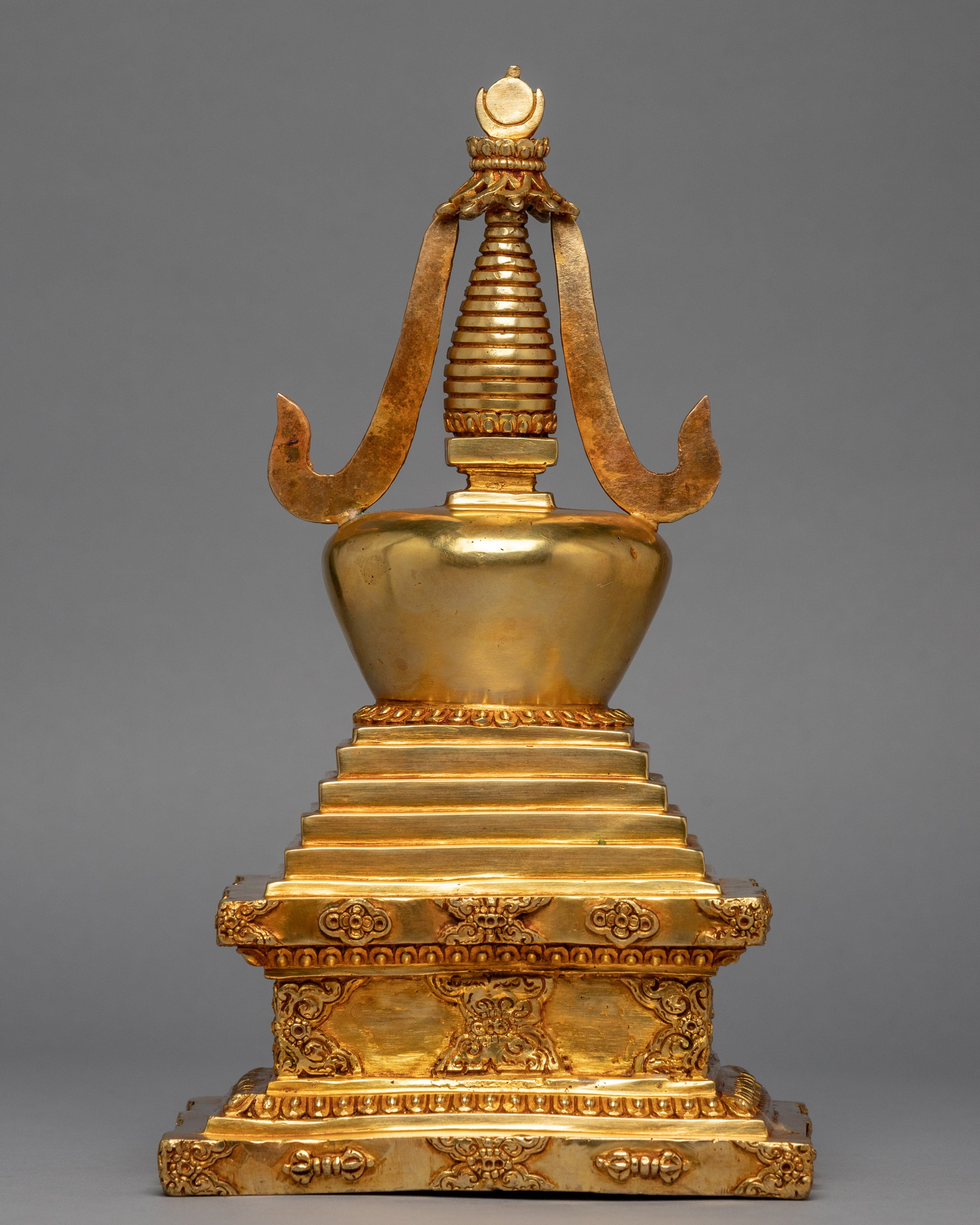 Tibetan Buddhist Stupa | 24K Gold Plated