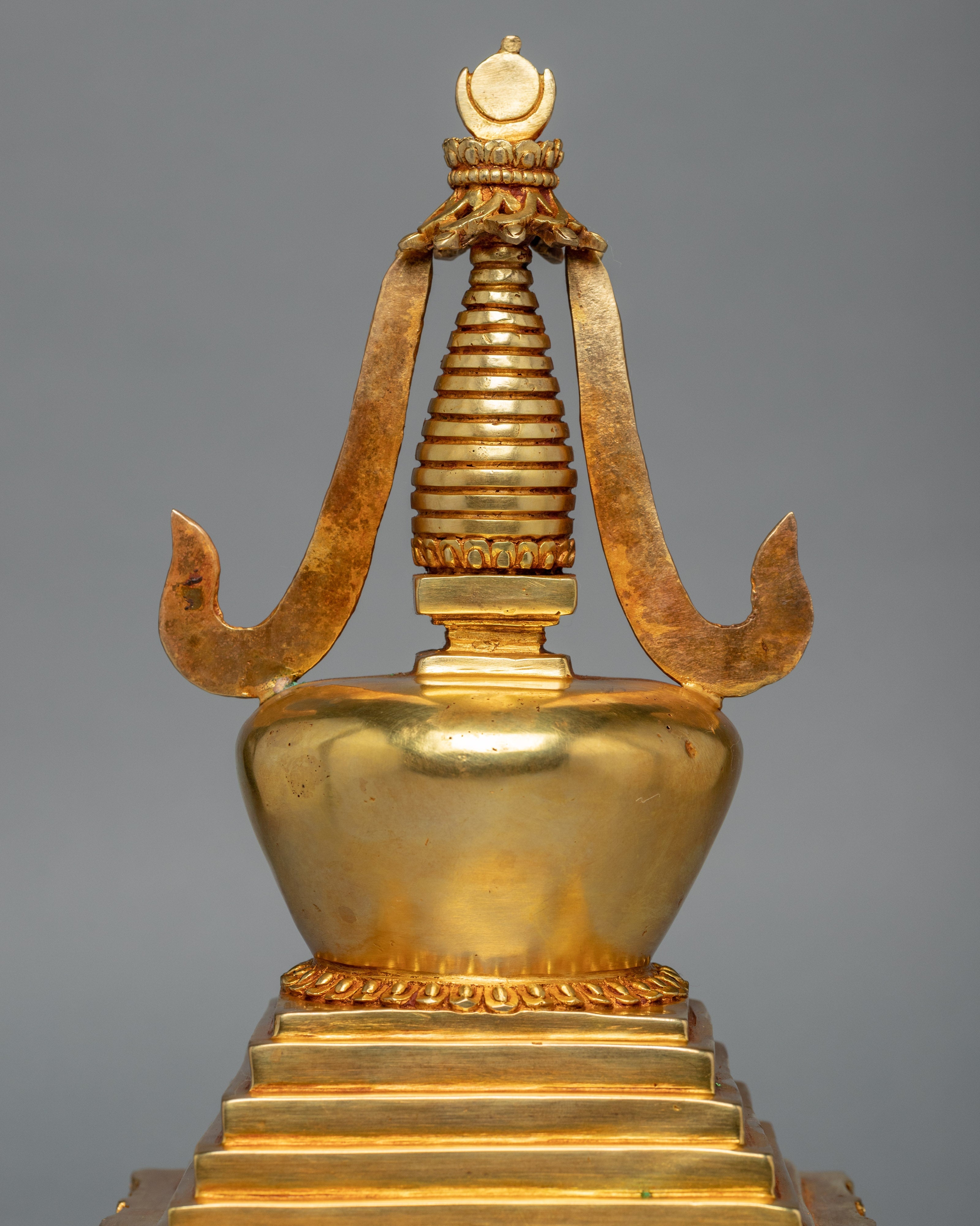 Tibetan Buddhist Stupa | 24K Gold Plated