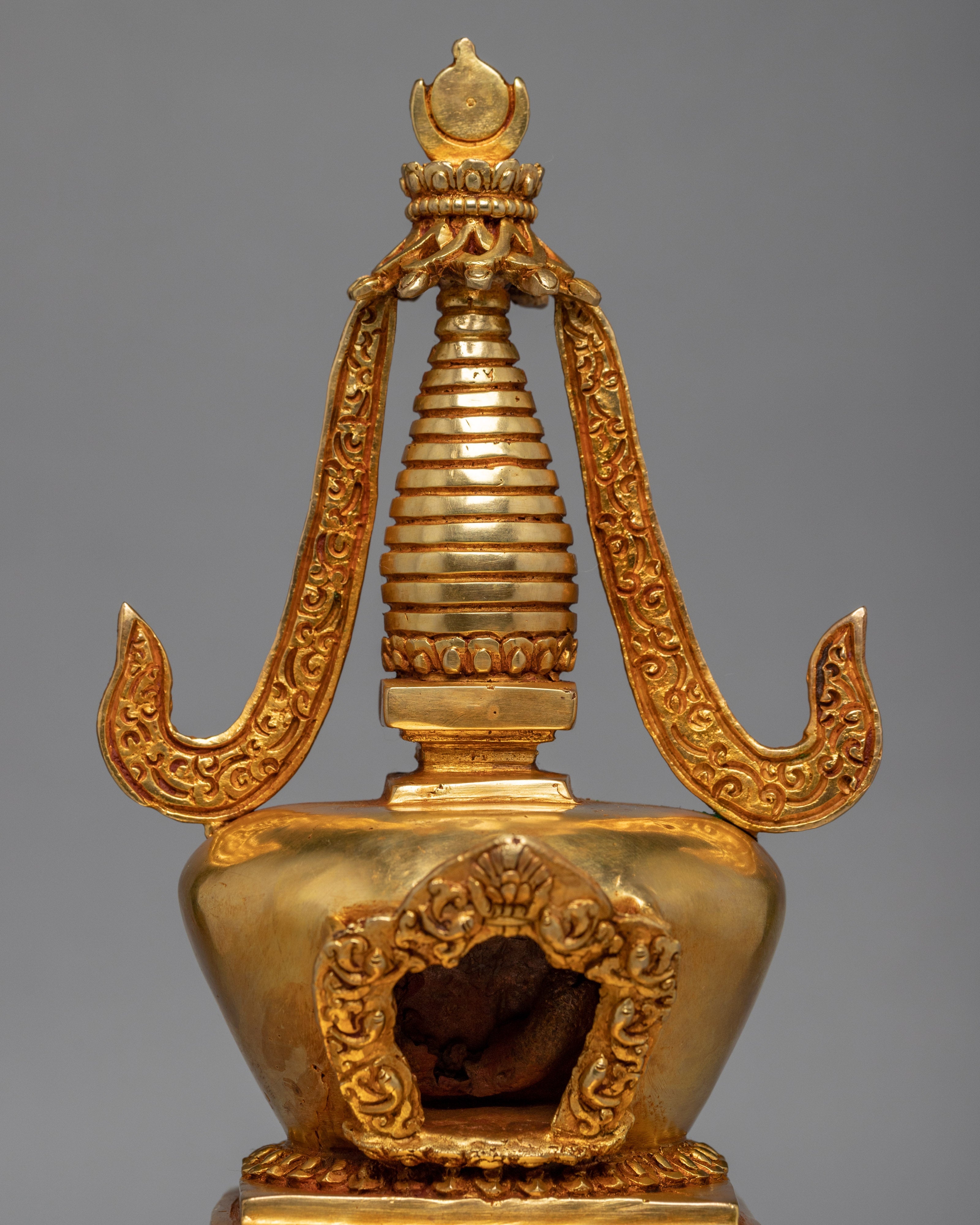 Tibetan Buddhist Stupa | 24K Gold Plated