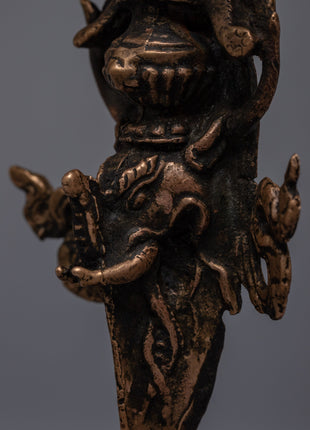 Triple Blade Dagger"Phurba" | Himalayan Traditional Art