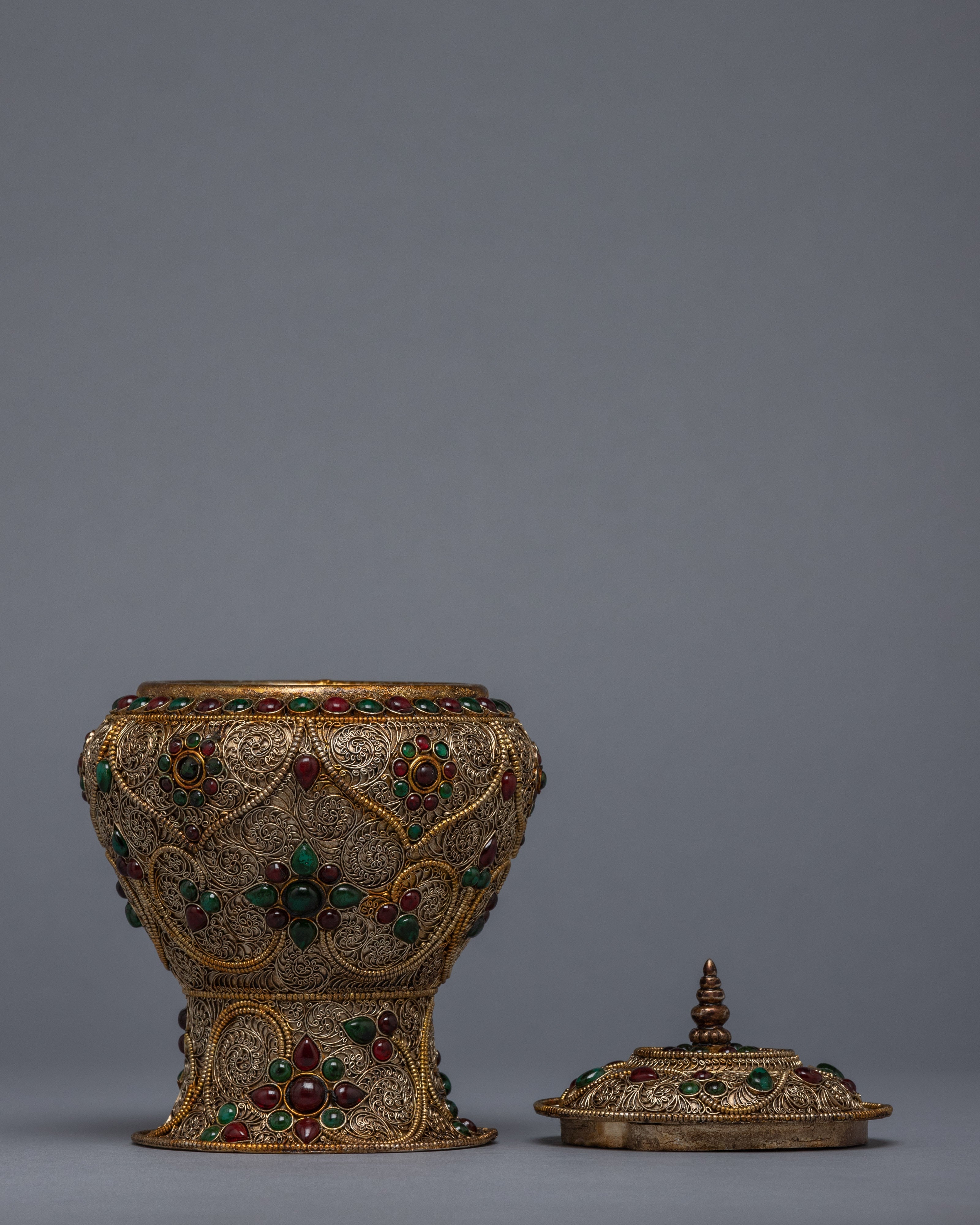 Buddhist Rice Offer Bowl | Handcrafted Dhupur Pot | Home Decor