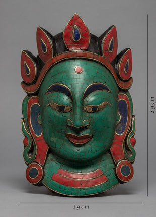 Green Tara Wall Hanging Mask | Himalayan Art