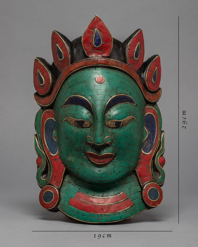 Green Tara Wall Hanging Mask | Himalayan Art