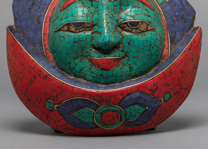 Sun Moon Mask  | Handcrafted Mask For the Decor