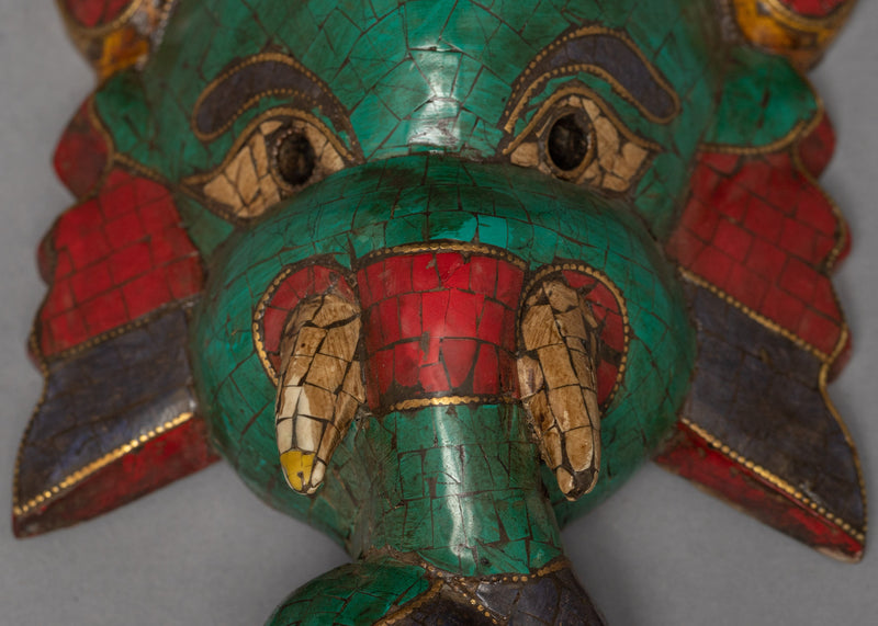Wooden Ganesh Mask | Home Decor